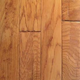 Oak Hand Sculpted Mullican Flooring 2-1/4 Gunstock