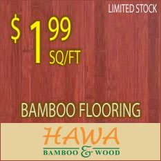 Bargain of the Week, Hawa Bamboo stained cherry only $1.99 square foot